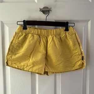 Yellow Patagonia Barely Baggies -2 1/2” shorts